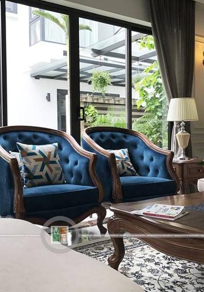  Thi công nội thất biệt thự Ecopark tân cổ điển với gỗ óc chó